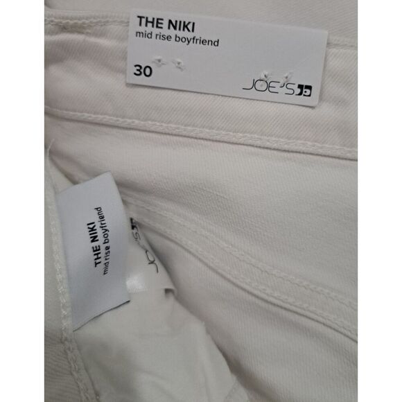 Joes Jeans Women's THE NIKI MID RISE BOYFRIEND JEANS size 30 White - Picture 5 of 9